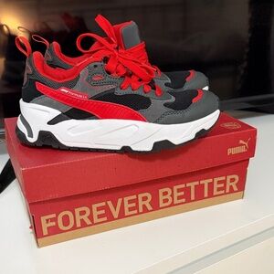 Puma Red and Black Athletic Shoes
